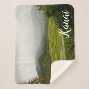 Cobertor Sherpa Paisagem Lush de Kauai Hawaii