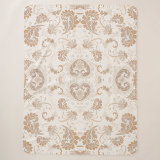 Cobertor Sherpa Paisley em Beige Aestésico Moderno Tan Brown