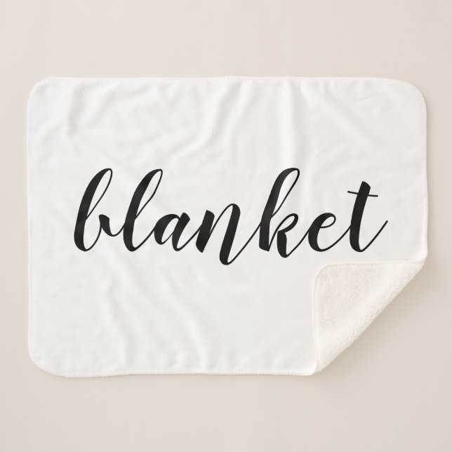 Cobertor Sherpa Palavra literal engraçada personalizável (Frente (Horizontal))