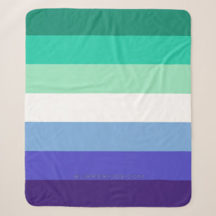Cobertor Sherpa Paleta da bandeira de homens gays trans-inclusivos