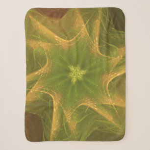 Cobertor Sherpa Paleta Verde Fractal Sherpa Blanket