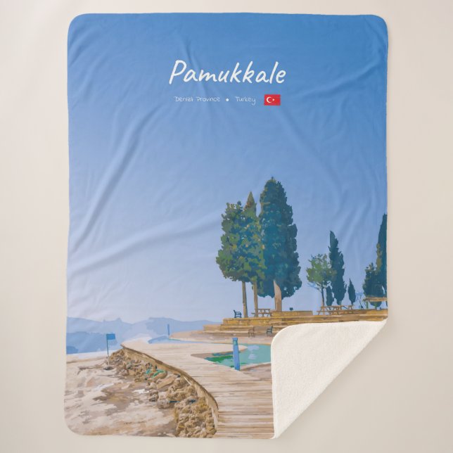 Cobertor Sherpa Pamukkale, Turquia - Piscinas Termais (Frente)