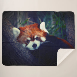 Cobertor Sherpa Panda Vermelha