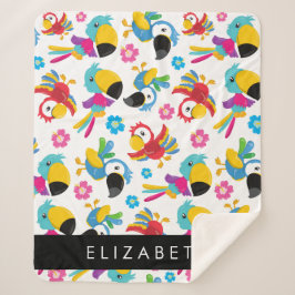 Cobertor Sherpa Papagaios Coloridos, Papagaios Tropicais, Seu Nome