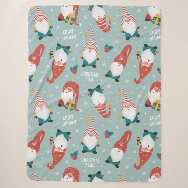 Cobertor Sherpa Papais noeis Natal Sherpa Blanket (Frente)