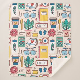 Cobertor Sherpa Papel de papelaria. Padrão sem costura, textura,