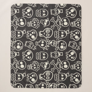 Cobertor Sherpa Papel de parede branco preto esmaecido