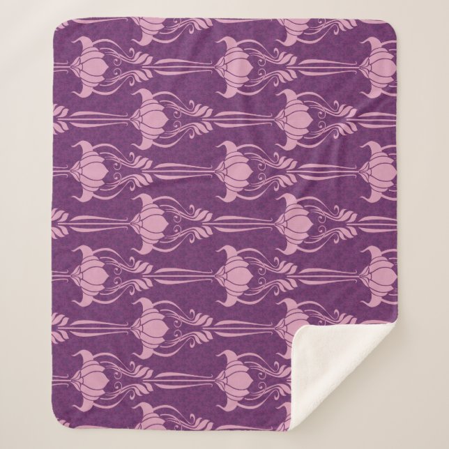 Cobertor Sherpa Papel de parede flexível - Design violeta rosa (Frente)