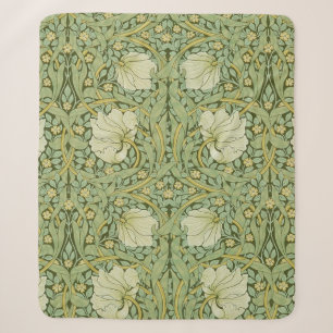 Cobertor Sherpa Papel de Parede Floral Azul Pimpinela de William M