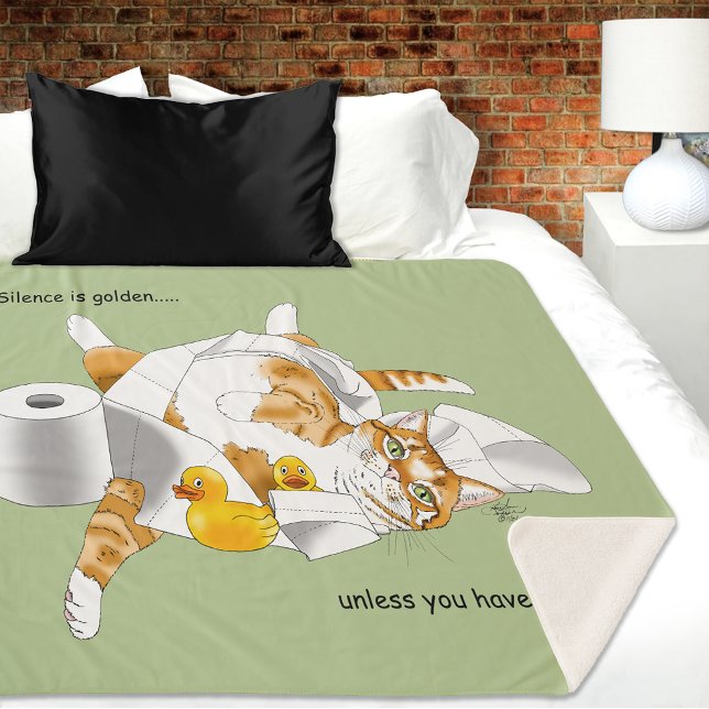 Cobertor Sherpa Papel higiênico de gengibre de laranja (Criador carregado)