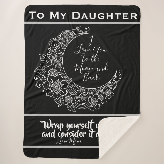 Cobertor Sherpa Para a Lua e para trás (Frente)