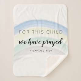 Cobertor Sherpa Para esta Criança, NÓS REZAMOS "Rainbow Baby Boy"
