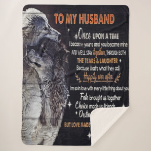Cobertor Sherpa Para o meu marido Design   Citações De Amor Para