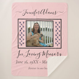 Cobertor Sherpa Para Sempre Em Nossos Corações Foto Memorial Sherp