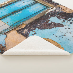 Cobertor Sherpa Parede e porta azuis