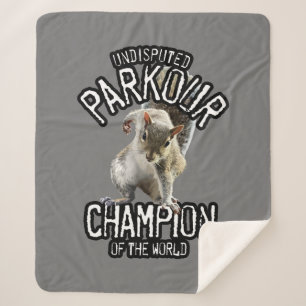 Cobertor Sherpa Parkour Squirrel - engraçada freerunning