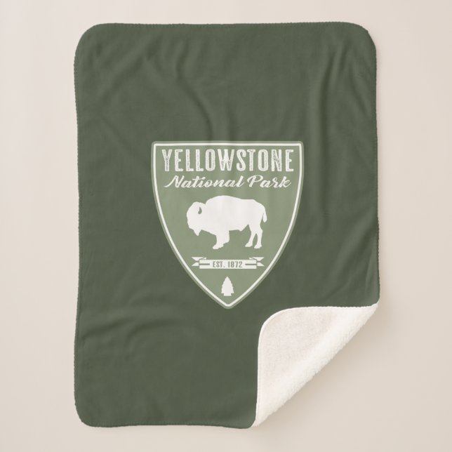 Cobertor Sherpa Parque Nacional Yellowstone Bison (Frente)