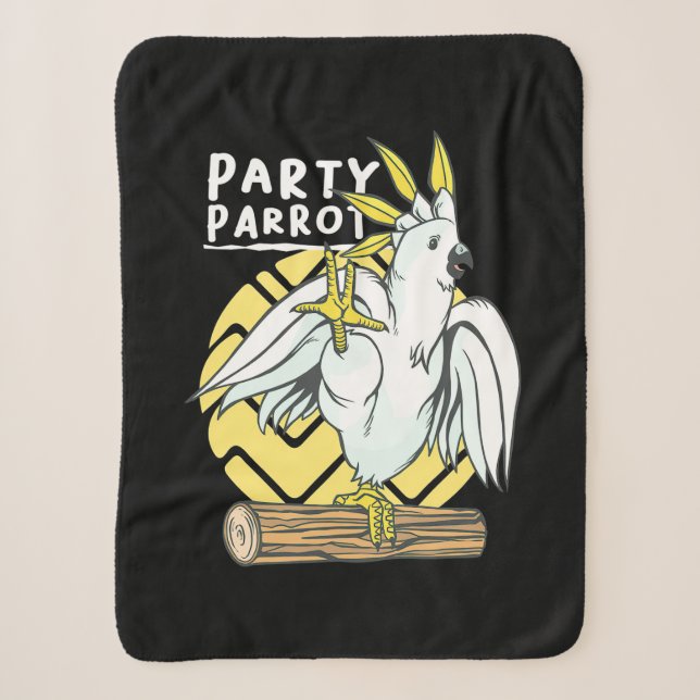 Cobertor Sherpa Partidário - Parrot Bird (Frente)