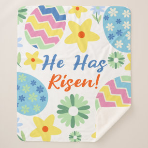 Cobertor Sherpa Páscoa Que Ele Riscou