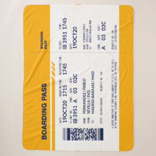 Cobertor Sherpa Passagem de embarque - Amarelo