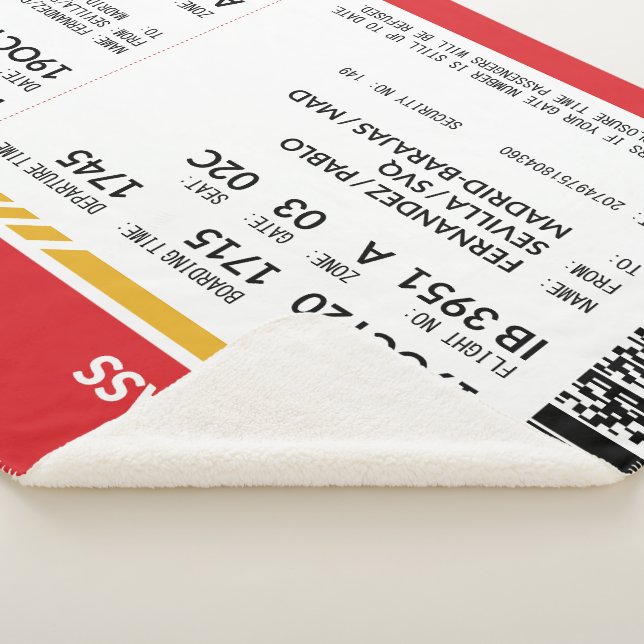 Cobertor Sherpa Passagem de embarque - Vermelho (3/4)