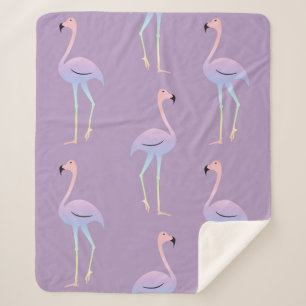 Cobertor Sherpa Pássaro arco-íris colorido Flamingo. Linda e per