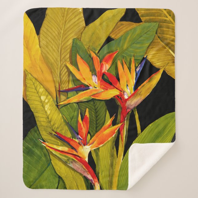 Cobertor Sherpa Pássaro do Paraíso (Frente)