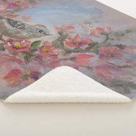 Cobertor Sherpa Pássaro Estrelinha-preta