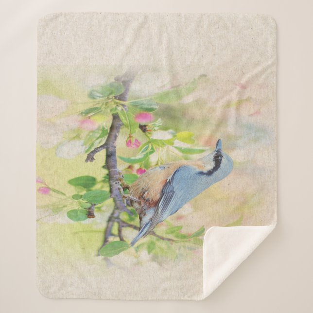 Cobertor Sherpa Pássaro Fanático (Frente)