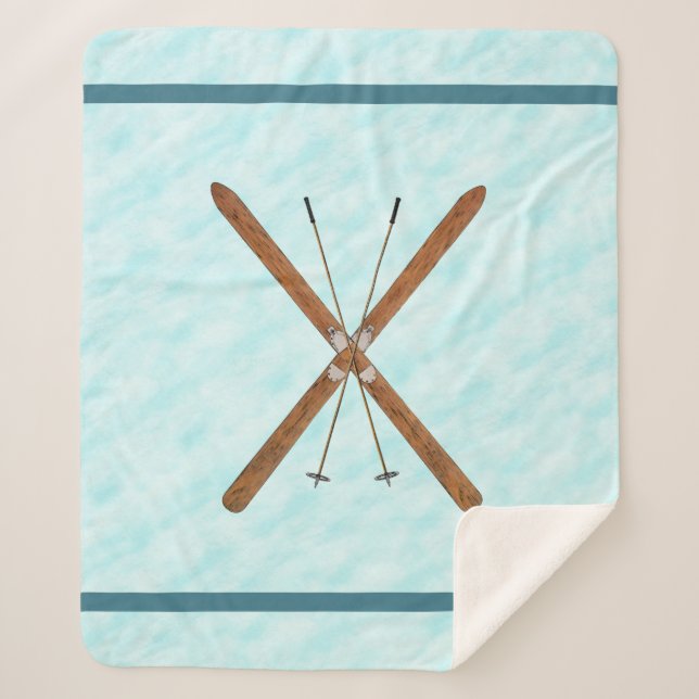 Cobertor Sherpa Pássaros E Polos Na Neve (Frente)