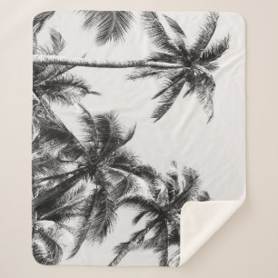 Cobertor Sherpa Pasta branca Pálida de Árvore Palm