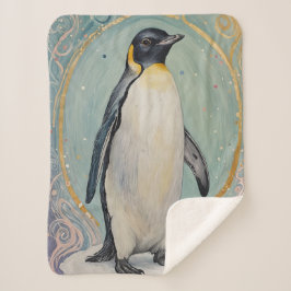 Cobertor Sherpa Pastel Penguin mágico