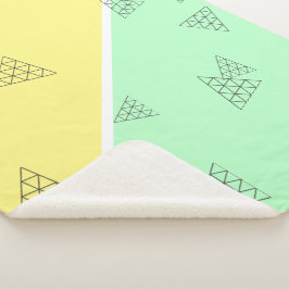 Cobertor Sherpa Pasto de Geometria do Triângulo da Pirâmide na mod