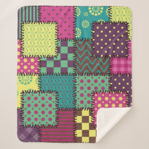 Cobertor Sherpa Patchwork (Correção): plano de fundo de Padrões di