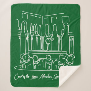 Cobertor Sherpa Pátio dos Leões da Alhambra 1