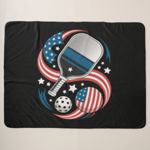 Cobertor Sherpa Patrióticas Estrelas Listras Bandeira EUA Pickleba