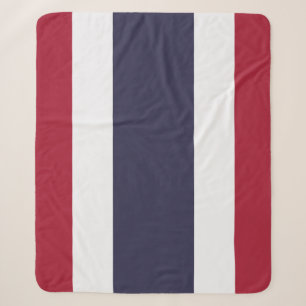 Cobertor Sherpa Patriótico com bandeira da Tailând