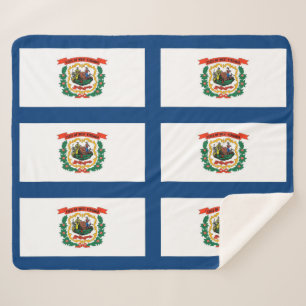 Cobertor Sherpa Patriótico Sherpa Blanket com bandeira da Virgín