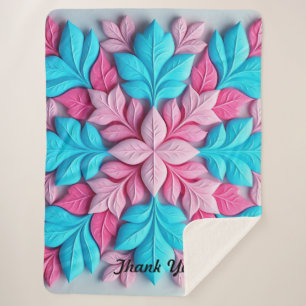 Cobertor Sherpa "Patterno Floral Gordo"