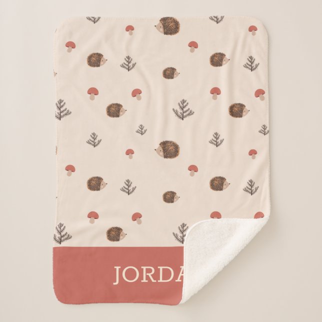 Cobertor Sherpa Pavimento e Padrões para Cogumelos (Frente)