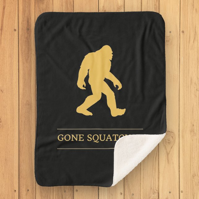 Cobertor Sherpa Pé Grande Engraçado Desaparecido Sasquatch (Criador carregado)
