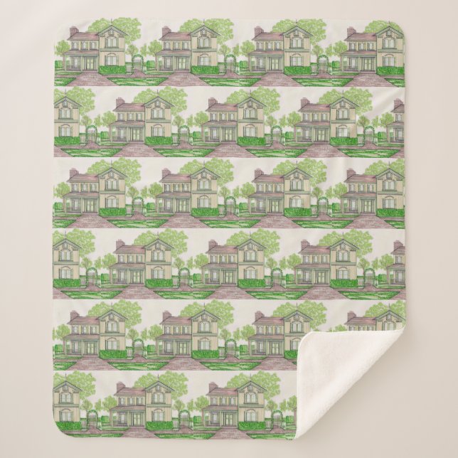 Cobertor Sherpa Peach Farmhouse Sherpa Blanket (Frente)