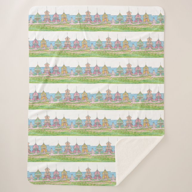 Cobertor Sherpa Peachy Cottages Sherpa Blanket (Frente)