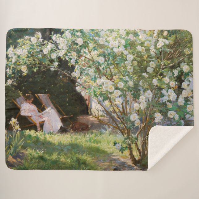 Cobertor Sherpa Peder Severin Kroyer - Rosas (Frente (Horizontal))