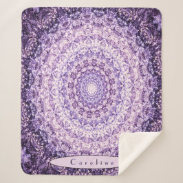 Cobertor Sherpa Pedra Roxa Personalizada Mandala