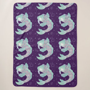 Cobertor Sherpa Peixe Koi Pastel Arte Popular Caprichosa Subaquá