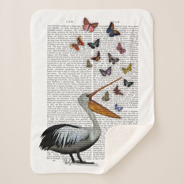 Cobertor Sherpa Pelican & Butterflies (Frente)