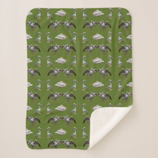 Cobertor Sherpa Pelican Frenzy (Verde)