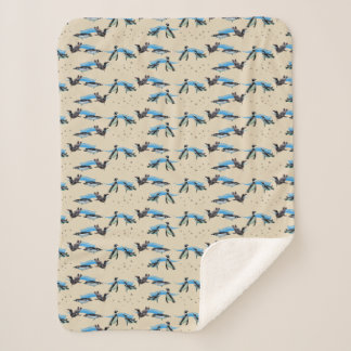Cobertor Sherpa Penguins na Piscina (Creme)