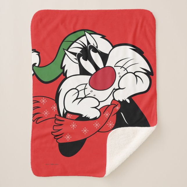 Cobertor Sherpa Pensamentos de Natal do SYLVESTER™ (Frente)